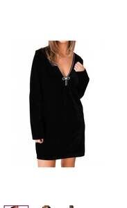 Black Velvet Rhinestone Bow Party Dress